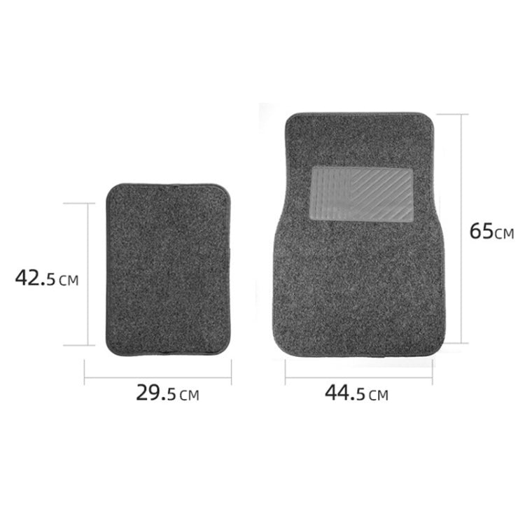 4pcs /Set Universal Car Foot Mats PVC Flocking Pads(Black) - Floor Mats by PMC TechLife | Online Shopping South Africa | PMC TechLife | Buy Now Pay Later Mobicred