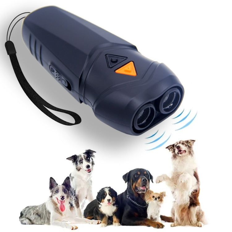 Chanfong Ultrasonic Handheld Dog Repeller Portable Dual Probe High Power Stop Barker(White) - Training Aids by Chanfong | Online Shopping South Africa | PMC TechLife | Buy Now Pay Later Mobicred
