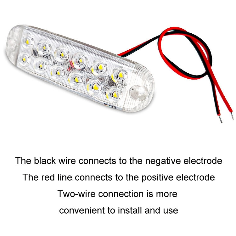 6pcs 12-Bead LED Flashing Warning Lights Motorcycle RV Signal Lights(Blue Light) - Clearance Lights by PMC TechLife | Online Shopping South Africa | PMC TechLife | Buy Now Pay Later Mobicred