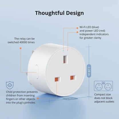 SONOFF S60TPG UK Plug Smart WiFi Socket Electricity Time Switching Voice Control - Smart Socket by SONOFF | Online Shopping South Africa | PMC Jewellery | Buy Now Pay Later Mobicred