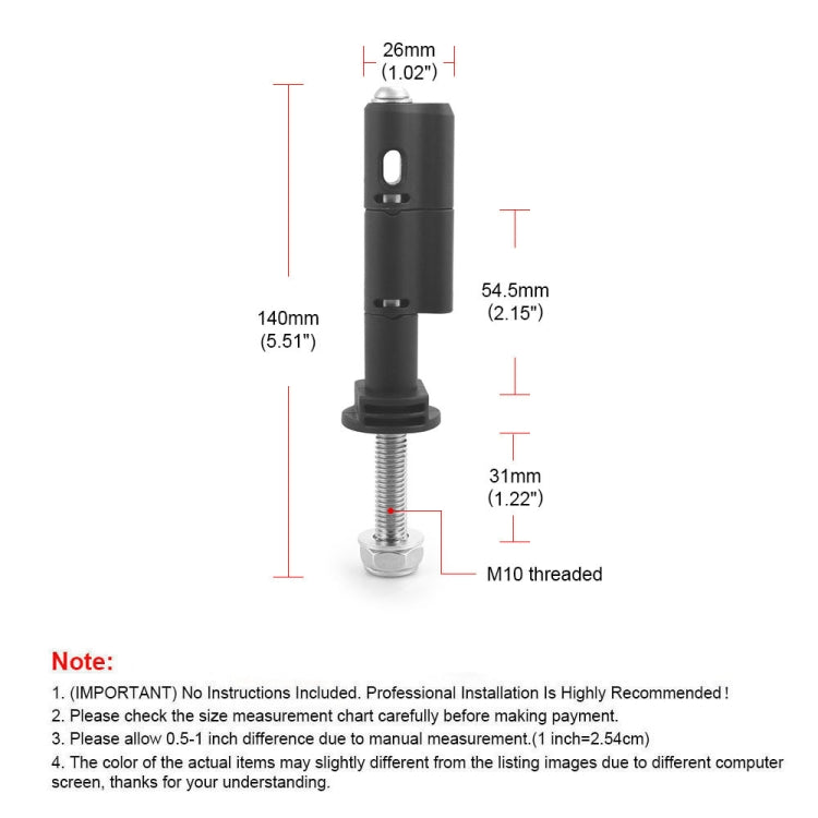 Lockable Anti-Theft Security Mounting Pin Set For MaxTrax MKII(Black) - Others by PMC TechLife | Online Shopping South Africa | PMC TechLife | Buy Now Pay Later Mobicred