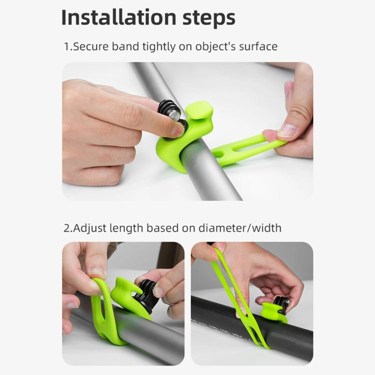 TELESIN TLQ-005 Elastic Quick Release Stand Multi-functional Fixed Silicone Strap Accessories(Black) - Holder by TELESIN | Online Shopping South Africa | PMC TechLife | Buy Now Pay Later Mobicred
