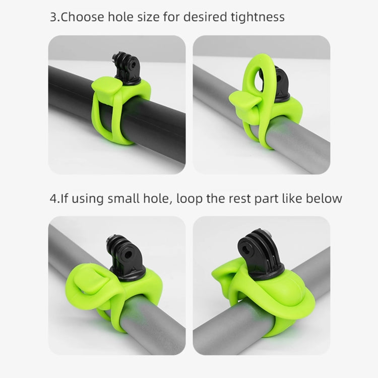 TELESIN TLQ-005 Elastic Quick Release Stand Multi-functional Fixed Silicone Strap Accessories(Black) - Holder by TELESIN | Online Shopping South Africa | PMC TechLife | Buy Now Pay Later Mobicred