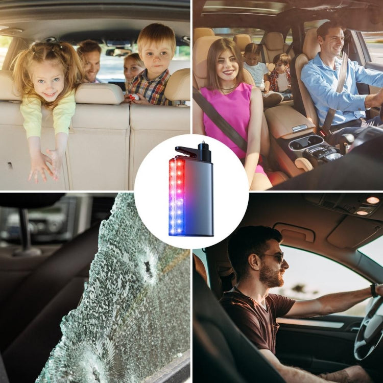 3 In 1 Car Safety Hammer Flashlight Emergency Light With Alarm(Black) - Emergency Hammer by PMC TechLife | Online Shopping South Africa | PMC TechLife | Buy Now Pay Later Mobicred