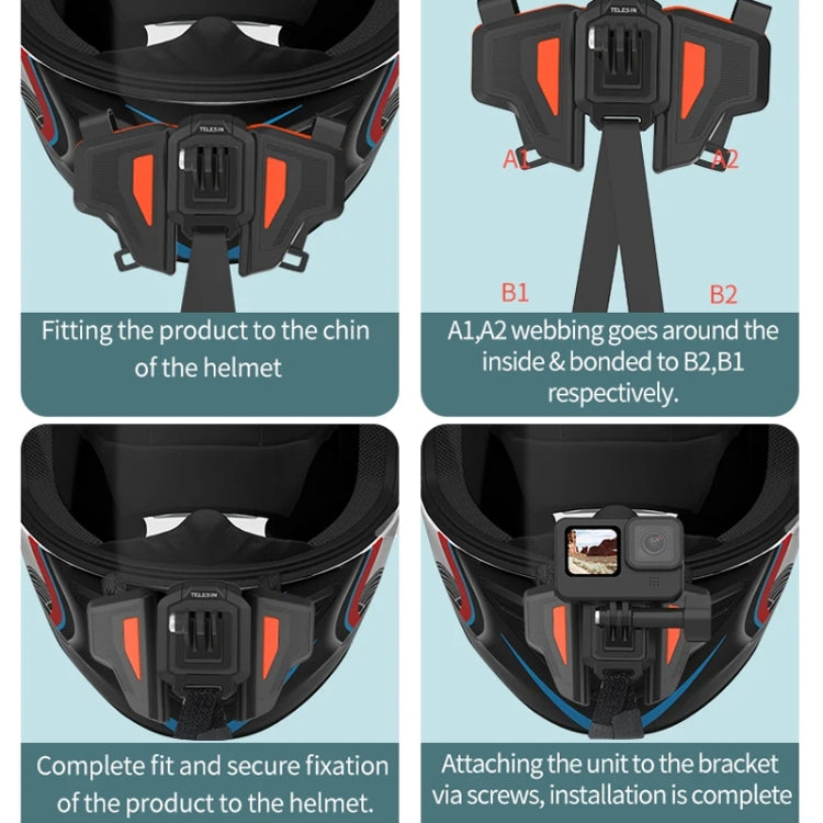 TELESIN GP-HBM-MT2 Universal Helmet Mount Holder For Sports Camera - Helmet Mount by TELESIN | Online Shopping South Africa | PMC TechLife | Buy Now Pay Later Mobicred