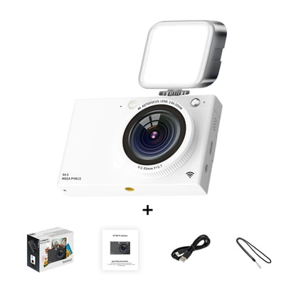 High-Definition CCD Digital Camera 64 Million WiFi Card Camera, Color: White + Fill Light - Video Cameras by PMC Jewellery | Online Shopping South Africa | PMC Jewellery | Buy Now Pay Later Mobicred