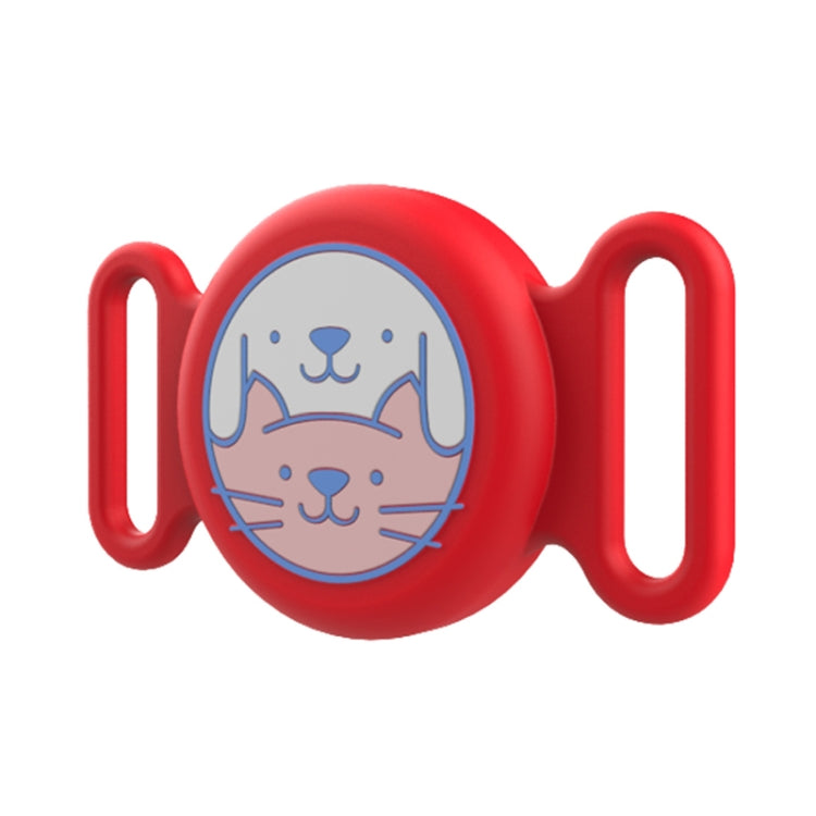 For AirTag Pet Collar Locator Silicone Life Water-resistant Protective Case(Red) - Pet Series by PMC TechLife | Online Shopping South Africa | PMC TechLife | Buy Now Pay Later Mobicred