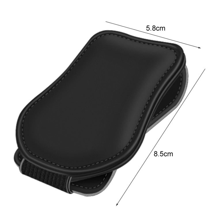 Car Eyeglasses Clip Car Leather Magnetic Closure Sunglasses Storage Bag(Grey) - Sunglasses & Glasses Clips by PMC TechLife | Online Shopping South Africa | PMC TechLife | Buy Now Pay Later Mobicred