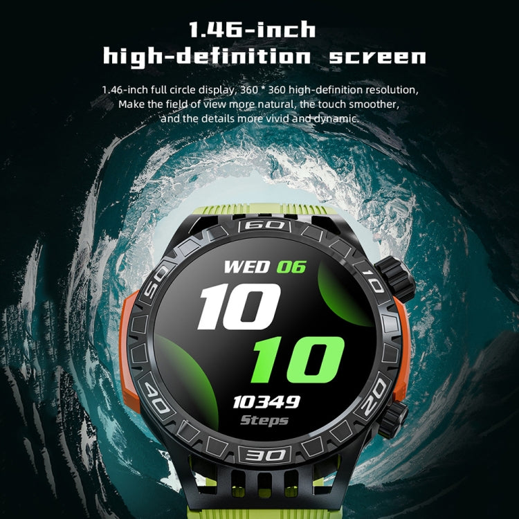 LOKMAT ZEUS6 PRO 1.46-Inch IP68 Waterproof SOS Flashlight Bluetooth Smart Watch(Blue) - free shipping - PMC TechLife - Order now!