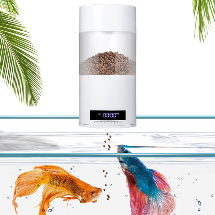 USB Direct Plug / Battery Dual-Use Automatic Fish Feeder Timing Dosing Feeder(White) - Feeders by PMC TechLife | Online Shopping South Africa | PMC TechLife | Buy Now Pay Later Mobicred