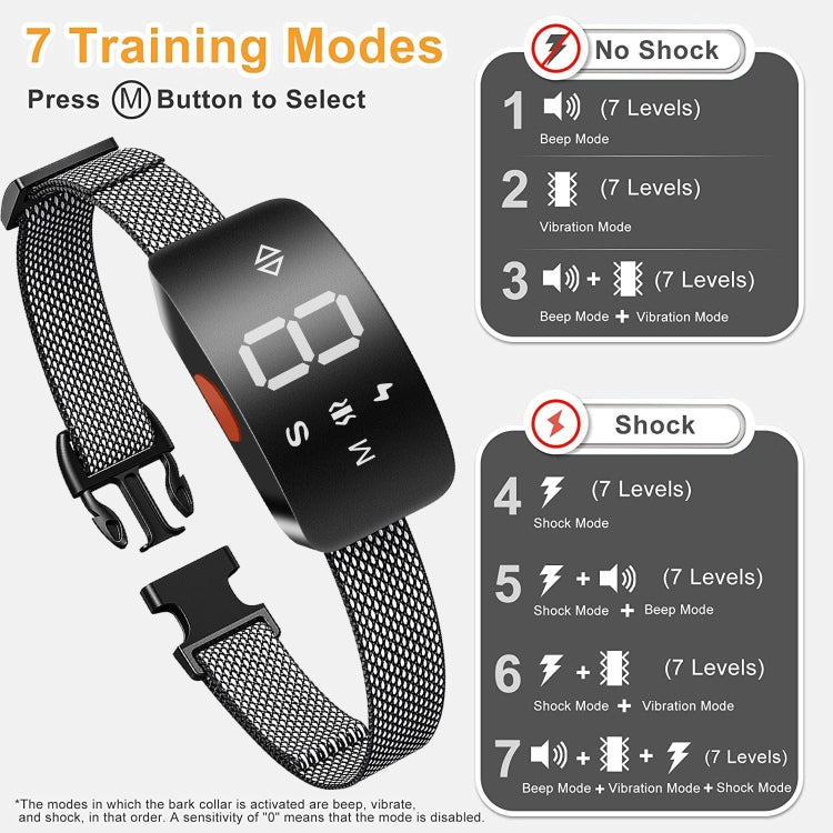Intelligent Stop Bark Dog Trainer Anti-Barking Pet Supplies(Black) - Training Aids by PMC TechLife | Online Shopping South Africa | PMC TechLife | Buy Now Pay Later Mobicred