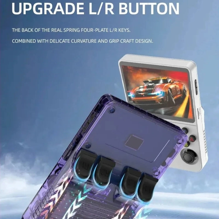 R36S Retro Handheld Game Console Linux System 3.5-Inch IPS Screen Portable Video Player 64G Purple Transparent - Pocket Console by PMC Jewellery | Online Shopping South Africa | PMC Jewellery | Buy Now Pay Later Mobicred