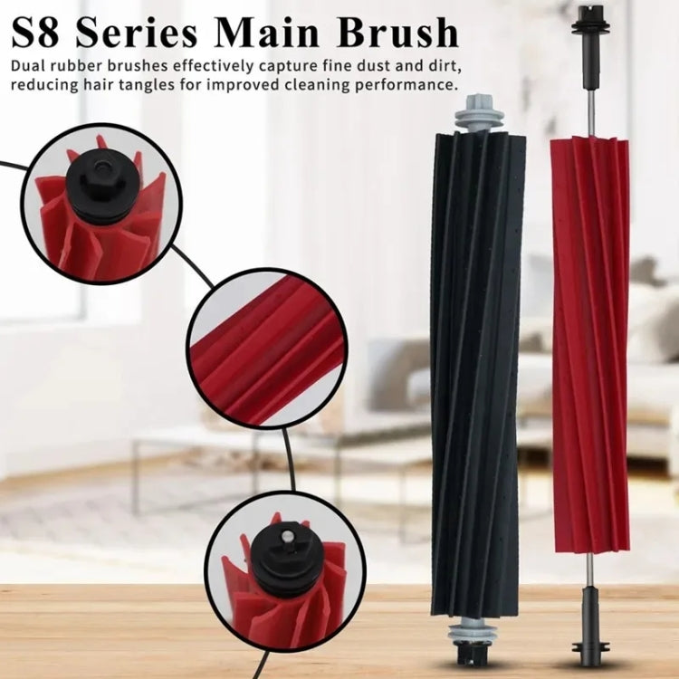 For Roborock G20 / S8 Plus / S8 / S8 Pro Vacuum Cleaner Accessories 1pair Rubber Brush - free shipping - PMc TechLife - Order now!