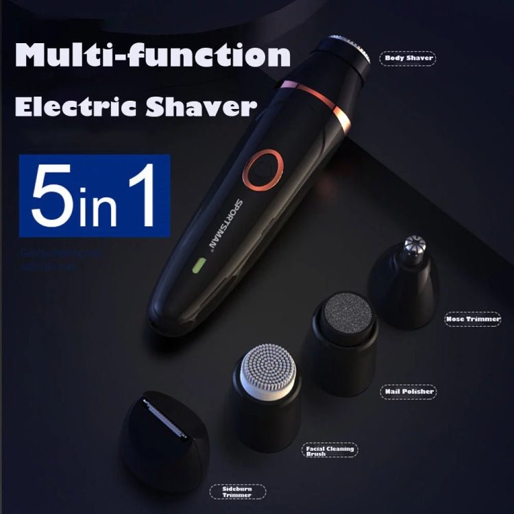 SPORTSMAN SM-425 5 In 1 Multifunctional Shaving Cleansing Sideburns Nose Hair Trimmer - Electric Shavers by SPORTSMAN | Online Shopping South Africa | PMC Jewellery | Buy Now Pay Later Mobicred