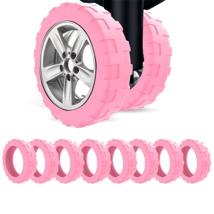 8pcs /Set Luggage Wheel Silicone Protective Cover Swivel Chair Wheel Sound Reducing Cover, Size: Large 5-7cm Wheels(4 Generation Pink) - Accessories by PMC Jewellery | Online Shopping South Africa | PMC Jewellery | Buy Now Pay Later Mobicred