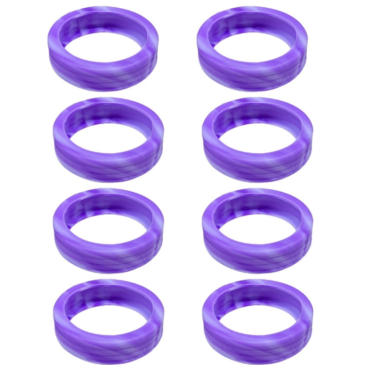 8pcs /Set Luggage Wheel Silicone Protective Cover Swivel Chair Wheel Sound Reducing Cover, Size: Large 5-7cm Wheels(Purple Mixed Blue) - Accessories by PMC Jewellery | Online Shopping South Africa | PMC Jewellery | Buy Now Pay Later Mobicred