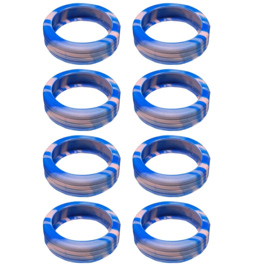 8pcs /Set Luggage Wheel Silicone Protective Cover Swivel Chair Wheel Sound Reducing Cover, Size: Large 5-7cm Wheels(Blue Mixed Pink) - Accessories by PMC Jewellery | Online Shopping South Africa | PMC Jewellery | Buy Now Pay Later Mobicred