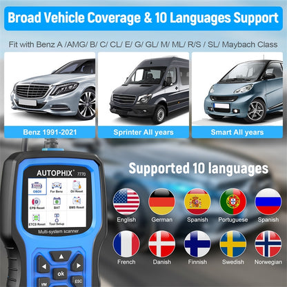 AUTOPHIX 7770 For Mercedes Benz Car Full System OBDII Diagnostic Tool Maintenance Tester - Code Readers & Scan Tools by AUTOPHIX | Online Shopping South Africa | PMC Jewellery | Buy Now Pay Later Mobicred