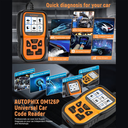 AUTOPHIX OM126P OBD2 Automotive Scanner Car Engine Diagnosis Tool - Code Readers & Scan Tools by AUTOPHIX | Online Shopping South Africa | PMC Jewellery | Buy Now Pay Later Mobicred