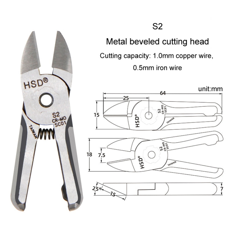 HSD S2 Pneumatic Scissor Blade Cutting Metal Plastic Model Shears Tool - Burin &Cutting Knife by HSD | Online Shopping South Africa | PMC Jewellery | Buy Now Pay Later Mobicred