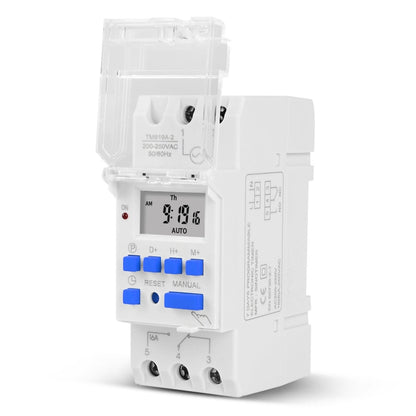 SINOTIMER TM919A-110V 16A Din Rail Mount Digital Timer Switch Microcomputer Weekly Programmable Time Relay Control - Switch by SINOTIMER | Online Shopping South Africa | PMC Jewellery | Buy Now Pay Later Mobicred