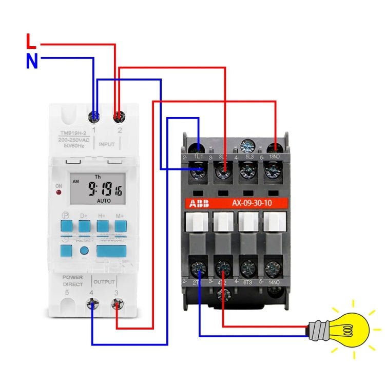 SINOTIMER TM919H-2 220V 16A DIN Rail 4 Pins Voltage Output Digital Switch Timer Automatic Cycle Timing Controller - Switch by SINOTIMER | Online Shopping South Africa | PMC TechLife | Buy Now Pay Later Mobicred