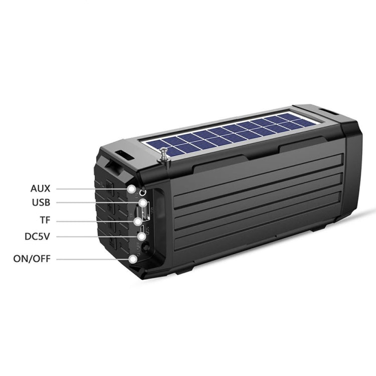 BDL-187 LED Light Solar Wireless Bluetooth Speaker Portable Outdoor Camping FM Radio(Blue) - Radio Player by PMC TechLife | Online Shopping South Africa | PMC TechLife | Buy Now Pay Later Mobicred