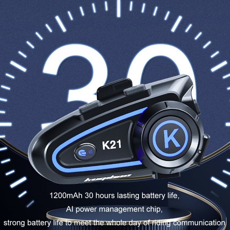 KUQIBAO Motorcycle Helmet Long-lasting Waterproof Bluetooth Headset with Light(Hard Microphone) - Motorcycle Walkie Talkie by KUQIBAO | Online Shopping South Africa | PMC Jewellery | Buy Now Pay Later Mobicred