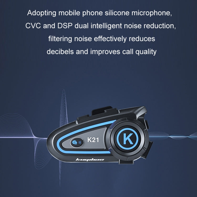 KUQIBAO Motorcycle Helmet Long-lasting Waterproof Bluetooth Headset with Light(Soft Microphone) - Motorcycle Walkie Talkie by KUQIBAO | Online Shopping South Africa | PMC Jewellery | Buy Now Pay Later Mobicred