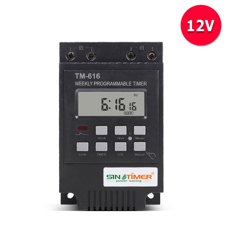 SINOTIMER TM616B-4 12V 30A Weekly Programmable Digital Timer Switch Relay Control - free shipping - PMC TechLife - Order now!