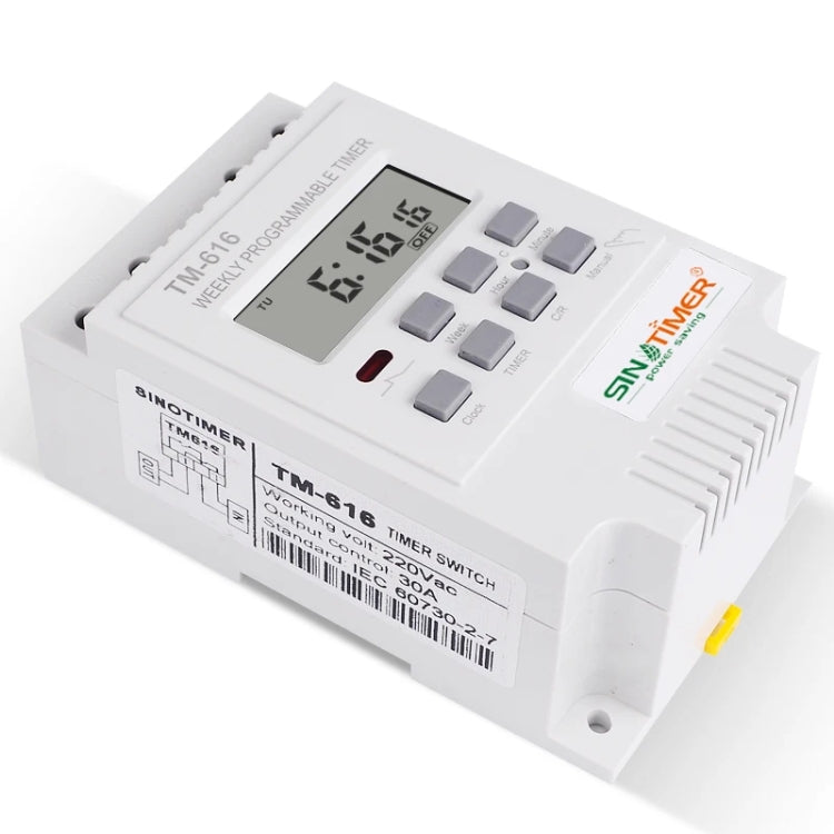 SINOTIMER TM616W-4 12V 30A Weekly Programmable Digital Timer Switch Relay Control - Switch by SINOTIMER | Online Shopping South Africa | PMC Jewellery | Buy Now Pay Later Mobicred