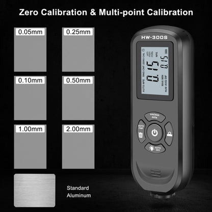 HW-300S High Precision Coating Thickness Gauge Anti-skid Paint Film Gauge(Orange Horizontal Screen) - Coating Thickness Gauge by PMC Jewellery | Online Shopping South Africa | PMC Jewellery | Buy Now Pay Later Mobicred