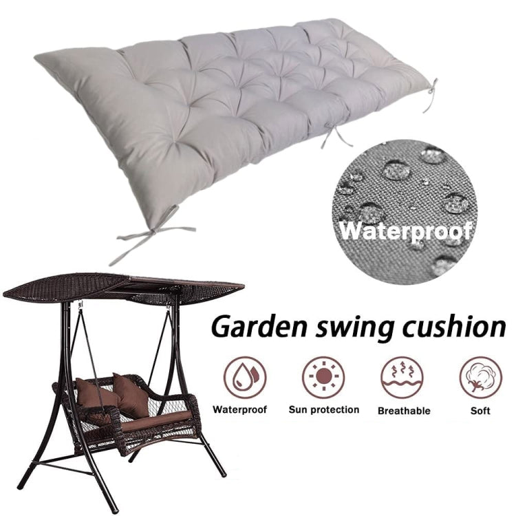 150x50x8cm Outdoor Bench Waterproof Sunscreen Thickened Soft Cushion(Light Gray) - free shipping - PMc TechLife - Order now!