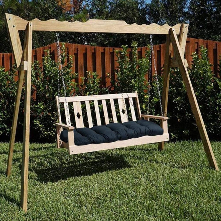 150x50x8cm Outdoor Bench Waterproof Sunscreen Thickened Soft Cushion(Black) - Cushions & Pillows by PMc TechLife | Online Shopping South Africa | PMc TechLife | Buy Now Pay Later Mobicred