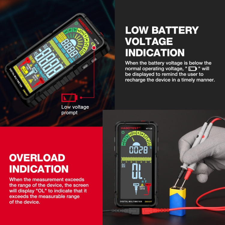HABOTEST Automatic Range Digital Display Ultra-Clear Intelligent Current Multimeter - free shipping - PMC TechLife - Order now!