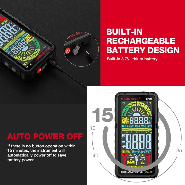 HABOTEST Automatic Range Digital Display Ultra-Clear Intelligent Current Multimeter - free shipping - PMC TechLife - Order now!