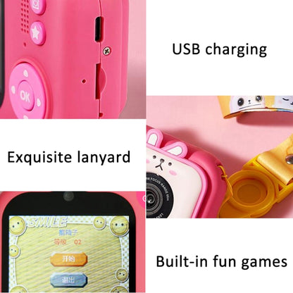 2.4 Inch IPS Screen 48MP Dual Lens Kids Digital Camera Mini Video Camera With 32G TF Card Pink Bunny - Children Cameras by PMC Jewellery | Online Shopping South Africa | PMC Jewellery | Buy Now Pay Later Mobicred