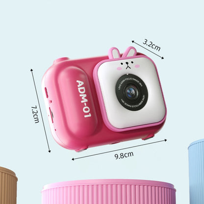 2.4 Inch IPS Screen 48MP Dual Lens Kids Digital Camera Mini Video Camera With 64G TF Card Pink Bunny - Children Cameras by PMC Jewellery | Online Shopping South Africa | PMC Jewellery | Buy Now Pay Later Mobicred