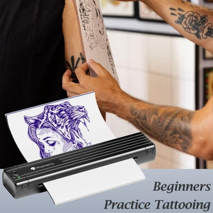 Phomemo TP83-BK Wireless Tattoo Stencil Printer With 10pcs Transfer Paper(Black) - free shipping - PMC TechLife - Order now!