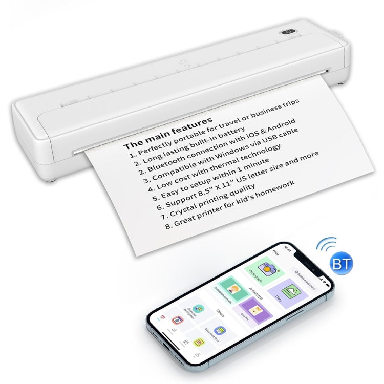A4-XZ 203DPI A4 Home Portable Smart Wireless Inkless Thermal Printer(Black) - Receipt Printers by PMC TechLife | Online Shopping South Africa | PMC TechLife | Buy Now Pay Later Mobicred
