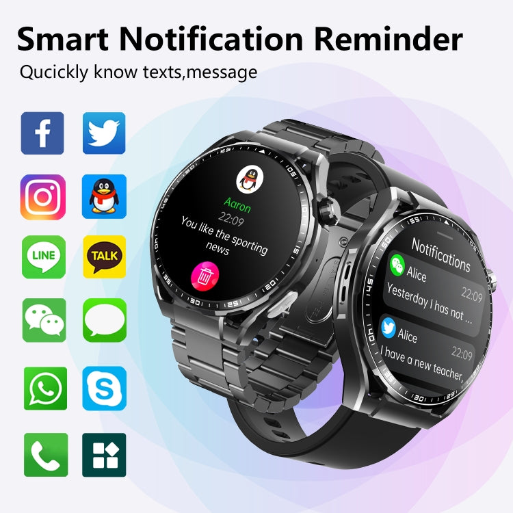 F200 Smart Health Watch ECG Electrocardiogram Blood Sugar Monitoring 1.55 Inch Round Screen, Color: Black Bamboo - Smart Watches by PMC Jewellery | Online Shopping South Africa | PMC Jewellery | Buy Now Pay Later Mobicred