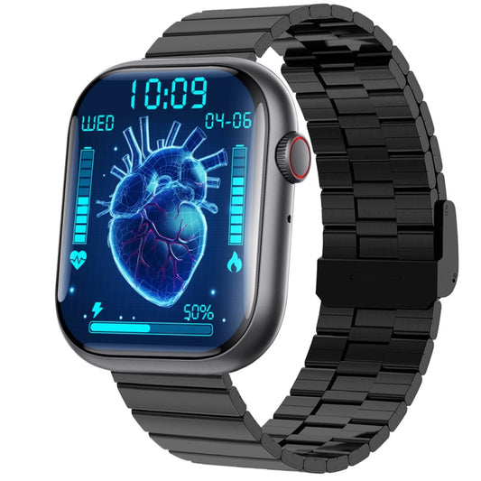 F70  2.1 Inch Screen Smart Watch With Blood Sugar/Blood Oxygen Monitoring /SOS Alarm/100+ Sports Modes, Color: Black Bamboo - Smart Watches by PMC Jewellery | Online Shopping South Africa | PMC Jewellery | Buy Now Pay Later Mobicred