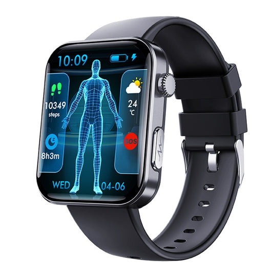 F300  2.1-Inch Screen Smart Watch Supports Bluetooth Calls/ECG/Blood Composition Analysis/50+ Sports Modes, Color: Black Silicone - Smart Watches by PMC Jewellery | Online Shopping South Africa | PMC Jewellery | Buy Now Pay Later Mobicred