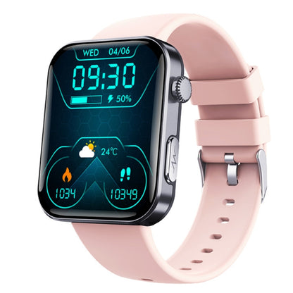 F300  2.1-Inch Screen Smart Watch Supports Bluetooth Calls/ECG/Blood Composition Analysis/50+ Sports Modes, Color: Black Pink Silicone - Smart Watches by PMC Jewellery | Online Shopping South Africa | PMC Jewellery | Buy Now Pay Later Mobicred