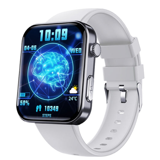 F300  2.1-Inch Screen Smart Watch Supports Bluetooth Calls/ECG/Blood Composition Analysis/50+ Sports Modes, Color: Black Gray Silicone - Smart Watches by PMC Jewellery | Online Shopping South Africa | PMC Jewellery | Buy Now Pay Later Mobicred