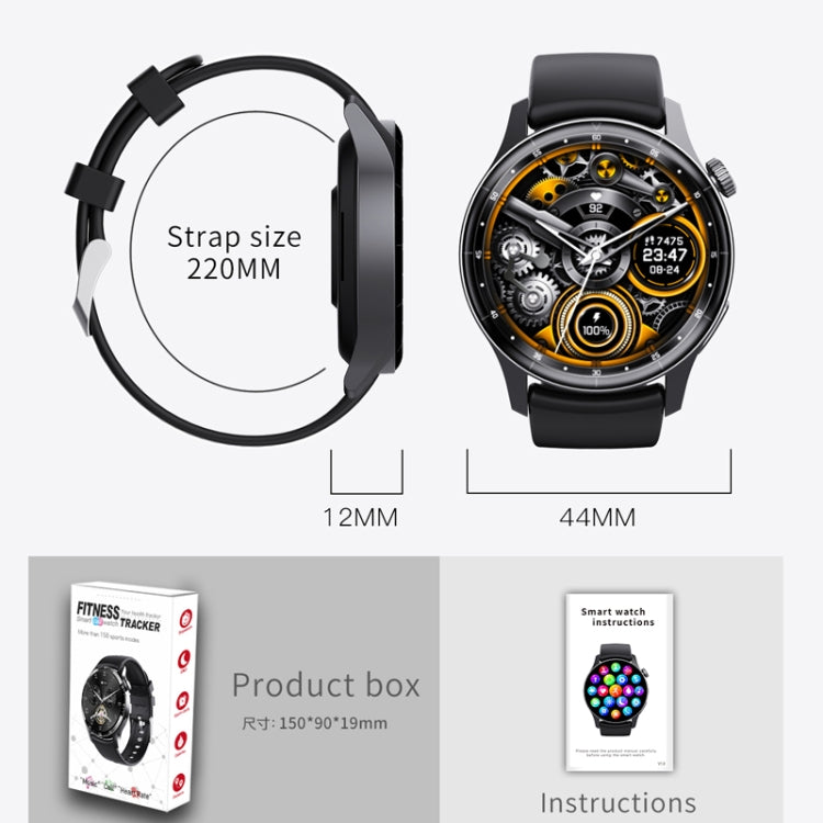 F207 Smart Watch 1.35-Inch Narrow Edge Screen Supports Bluetooth Calls / 24H Health Monitoring / 150+ Sports Modes, Color: Black Silicone - Smart Watches by PMC Jewellery | Online Shopping South Africa | PMC Jewellery | Buy Now Pay Later Mobicred