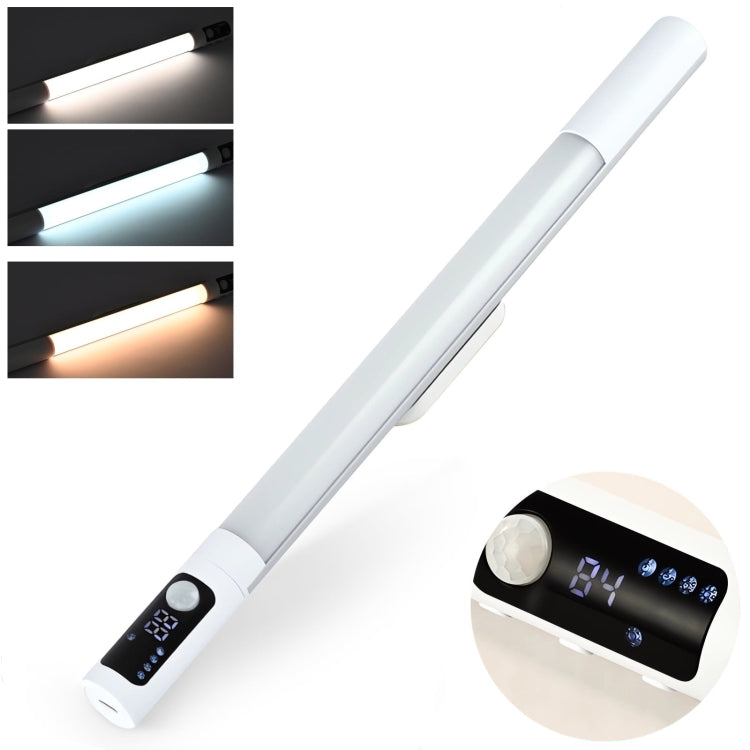 Rechargeable Under Cabinet LED Motion Sensor Night Light with Digital Display 1200mAH(Silver) - Sensor LED Lights by PMC TechLife | Online Shopping South Africa | PMC TechLife | Buy Now Pay Later Mobicred