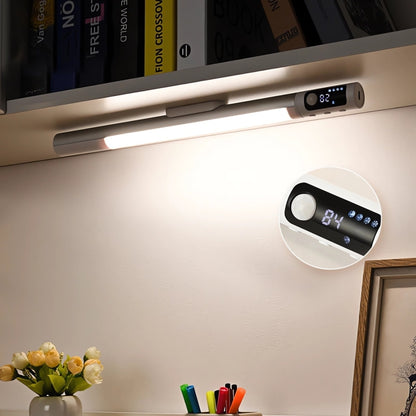 Rechargeable Under Cabinet LED Motion Sensor Night Light with Digital Display 2000mAH(Silver) - Sensor LED Lights by PMC Jewellery | Online Shopping South Africa | PMC Jewellery | Buy Now Pay Later Mobicred