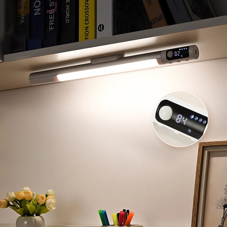 Rechargeable Under Cabinet LED Motion Sensor Night Light with Digital Display 2000mAH(Black) - Sensor LED Lights by PMC Jewellery | Online Shopping South Africa | PMC Jewellery | Buy Now Pay Later Mobicred