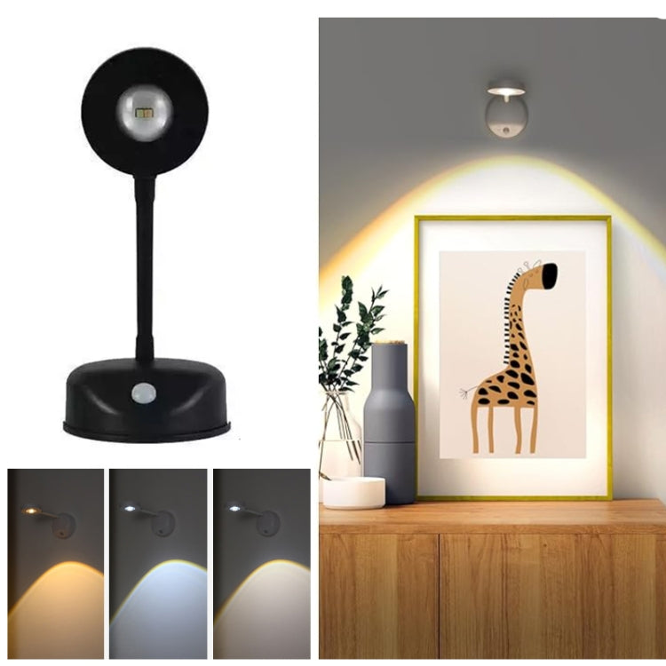 Rechargeable LED Motion Sensor Wireless Spotlight Dimmable Picture Light 1200mAH(Black) - Sensor LED Lights by PMC TechLife | Online Shopping South Africa | PMC TechLife | Buy Now Pay Later Mobicred